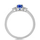 Anillo de Plata con Zafiro Azul Australiano y Topacio Blanco