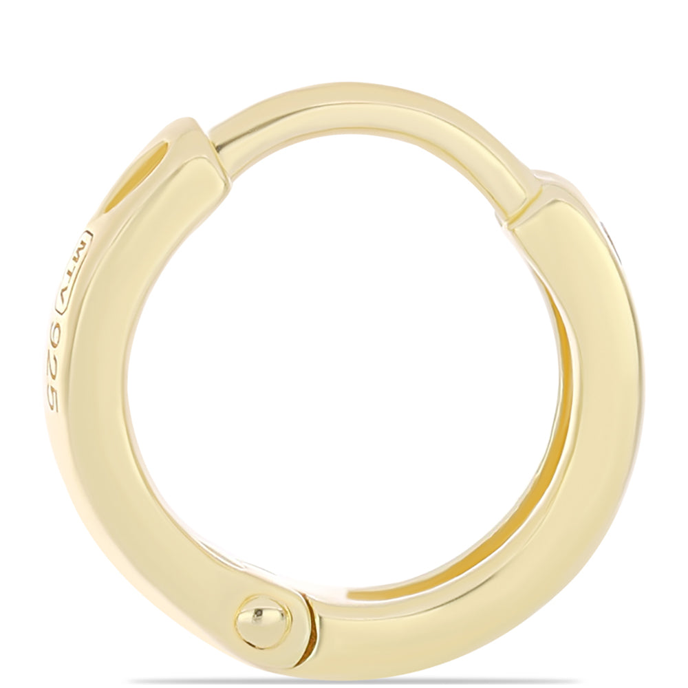 Pendientes de Plata Bañada en Oro con Diamante Cognac y Topacio Blanco 2 