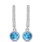 Pendientes de Plata con Larimar de Barahona