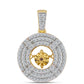 Colgante de Plata Bañada en Oro con Diamante Cognac y Topacio Blanco