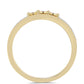 Anillo de Plata Bañada en Oro con Diamante Cognac y Topacio Blanco