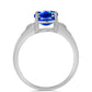 Anillo de Plata con Zafiro Azul Australiano