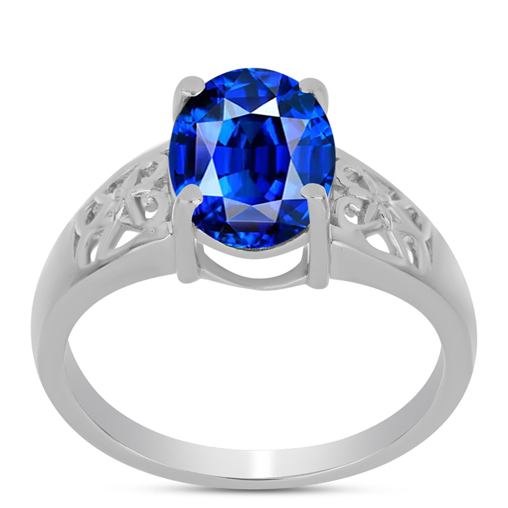 Anillo de Plata con Zafiro Azul Australiano 3 