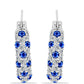 Pendientes de Plata con Zafiro Azul Australiano y Topacio Blanco