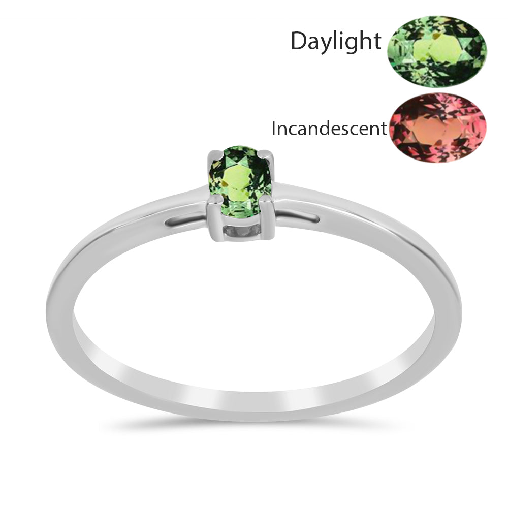Anillo de Plata con Alejandrita natural 3 
