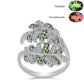 Anillo de Plata con Alejandrita natural y Topacio Blanco