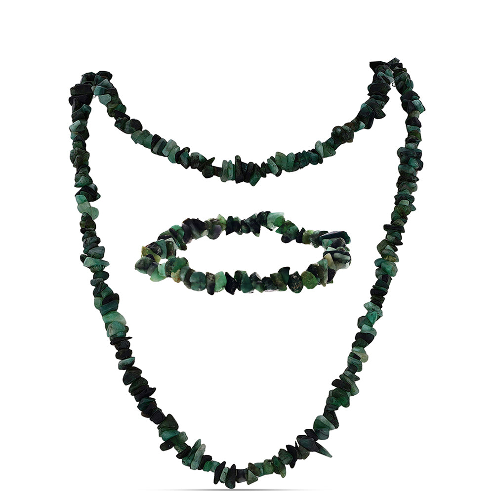 Conjunto Pepita con Esmeralda de Brasil ( Collar +Pulsera ) 1 