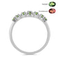 Anillo de Plata con Alejandrita natural y Topacio Blanco