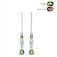 Pendientes de Plata con Alejandrita natural y Topacio Blanco