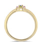 Anillo de Plata Bañada en Oro con Zafiro Arco Iris