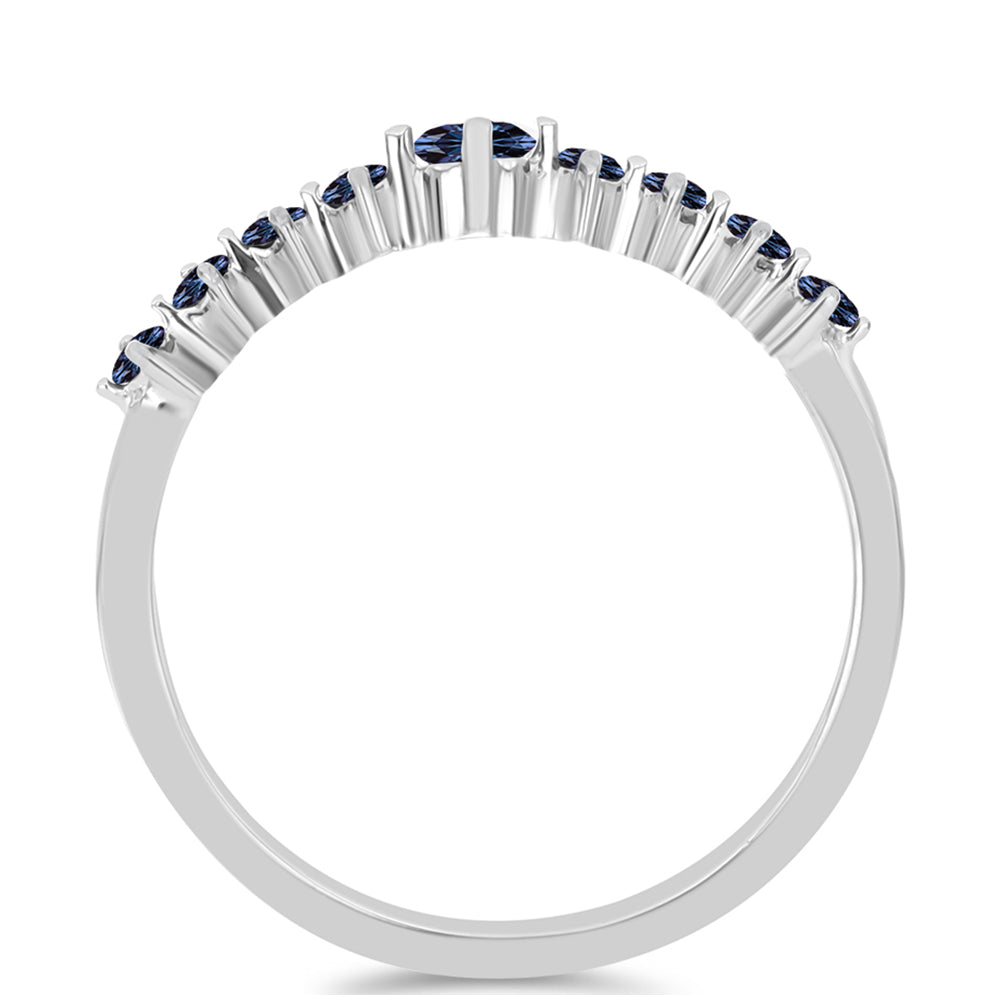 Anillo de Plata con Moisanita "Púrpura Imperial" 2 