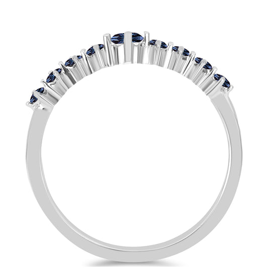 Anillo de Plata con Moisanita "Púrpura Imperial"