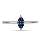 Anillo de Plata con Moisanita "Púrpura Imperial"