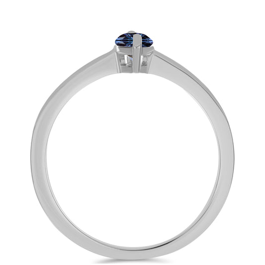 Anillo de Plata con Moisanita "Púrpura Imperial"