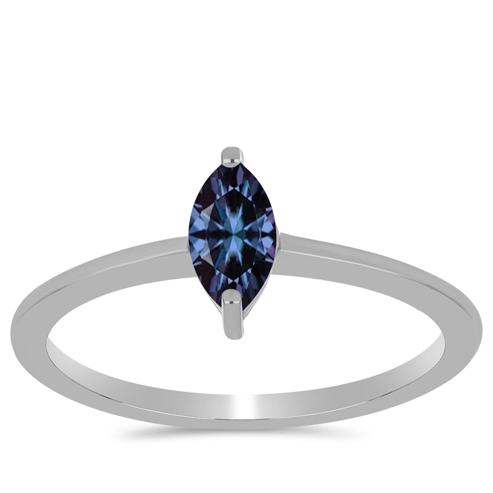Anillo de Plata con Moisanita "Púrpura Imperial" 3 