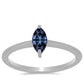 Anillo de Plata con Moisanita "Púrpura Imperial"