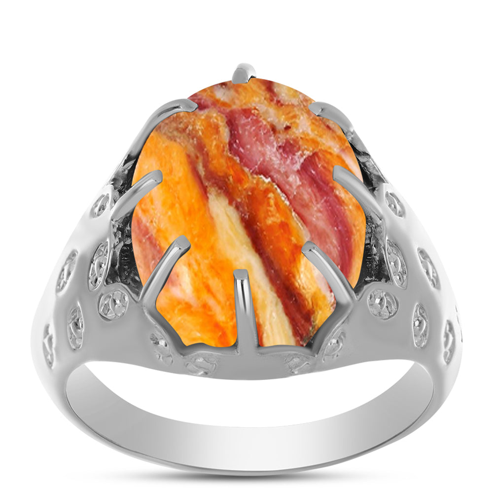 Anillo de Plata con Jaspe Garra de León
