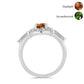 Anillo de Plata con Zultanita de Anatolia certificado y cultivado en laboratorio y Topacio Blanco