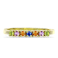 Anillo de Plata Bañada en Oro con Zafiro Arco Iris