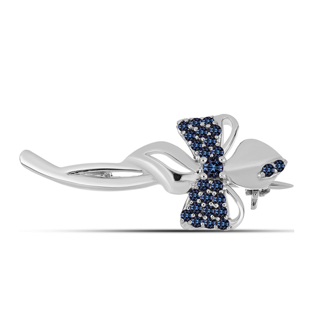 Broche de Plata con Moisanita "Púrpura Imperial"