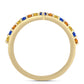 Anillo de Plata Bañada en Oro con Zafiro Arco Iris