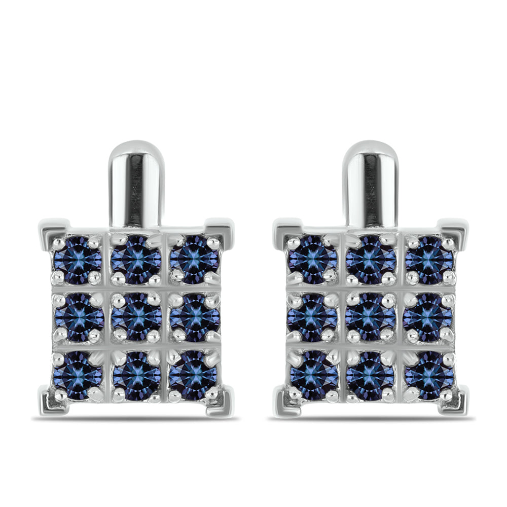 Pendientes de Plata con Moisanita "Púrpura Imperial" 1 