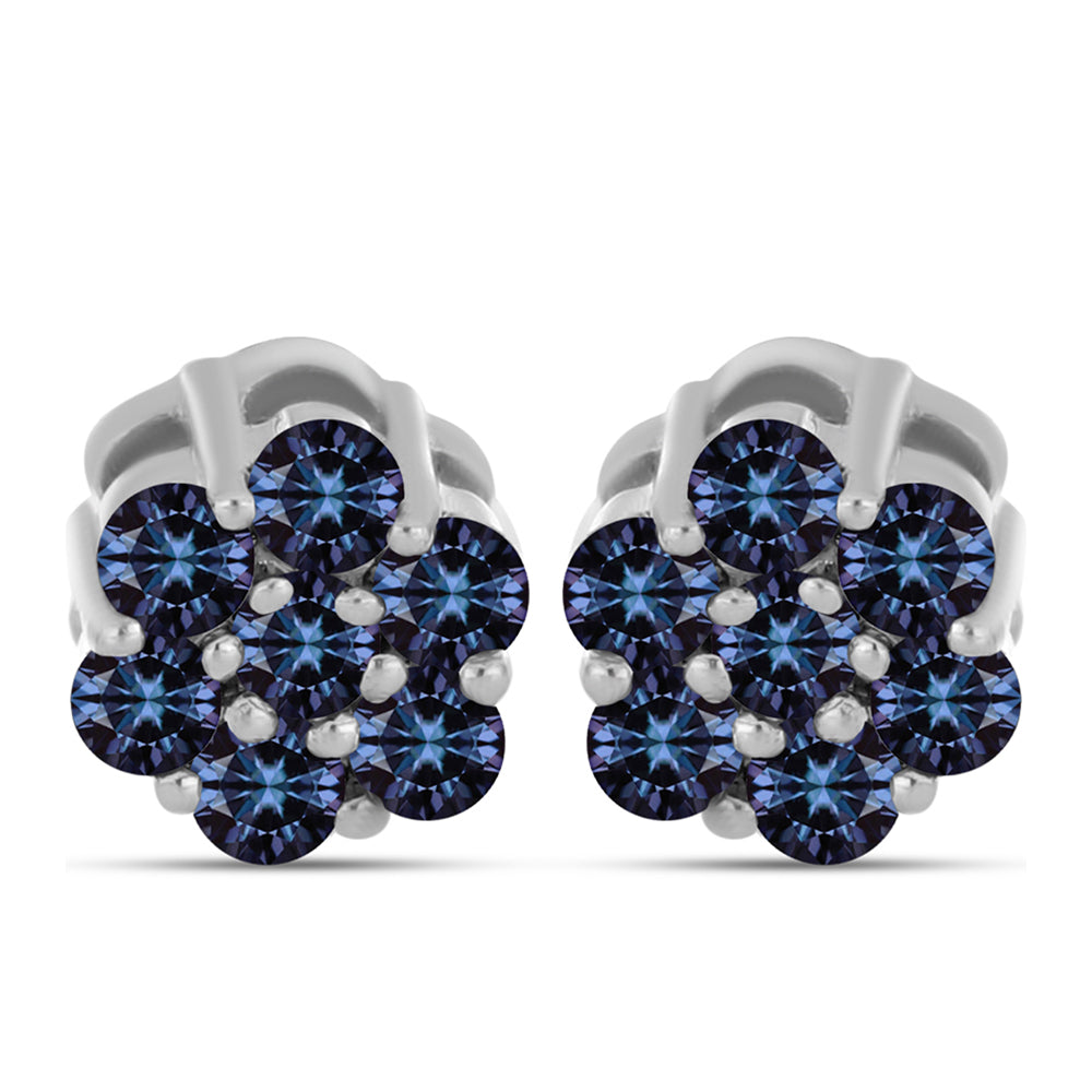 Pendientes de Plata con Moisanita "Púrpura Imperial"
