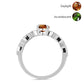 Anillo de Plata con Zultanita de Anatolia certificado y cultivado en laboratorio y Topacio Blanco