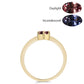 Anillo de Plata Bañada en Oro con Granate Multicolor de Tsivory
