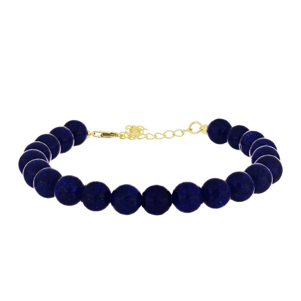Pulsera de Plata Bañada en Oro con Lapislázuli 1 