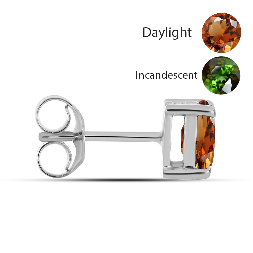 Pendientes de Plata con Zultanita de Anatolia certificado y cultivado en laboratorio