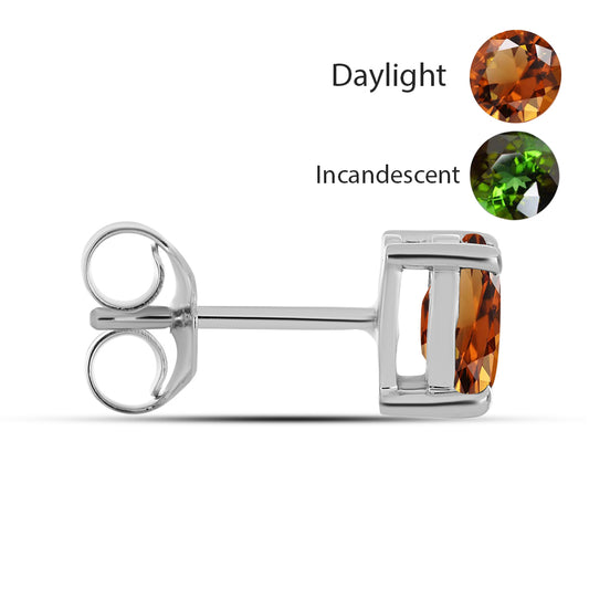 Pendientes de Plata con Zultanita de Anatolia certificado y cultivado en laboratorio