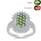 Anillo de Plata con Alejandrita natural y Topacio Blanco