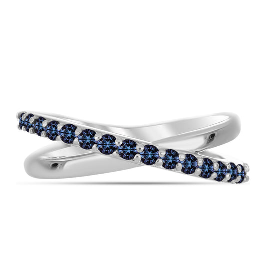 Anillo de Plata con Moisanita "Púrpura Imperial"