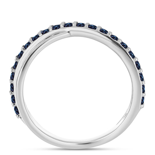 Anillo de Plata con Moisanita "Púrpura Imperial"