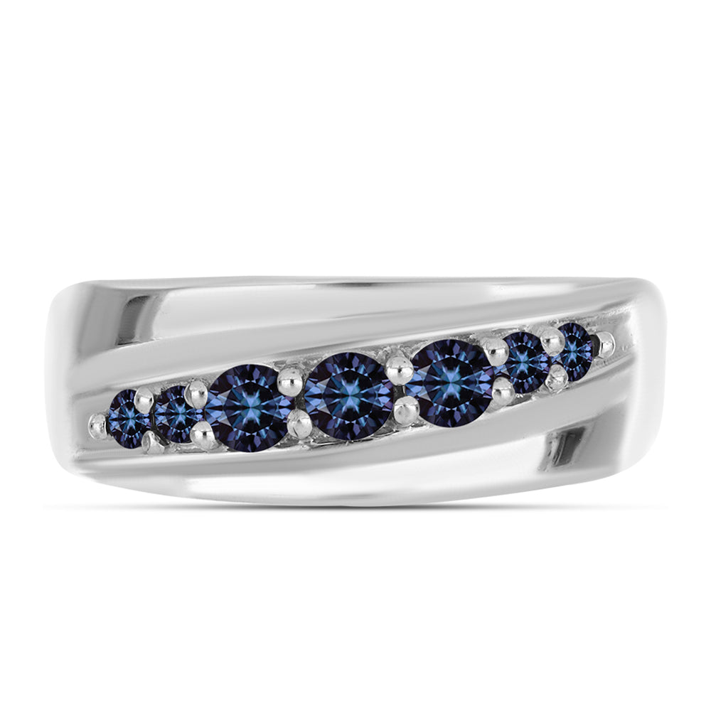 Anillo de Plata con Moisanita "Púrpura Imperial" 1 