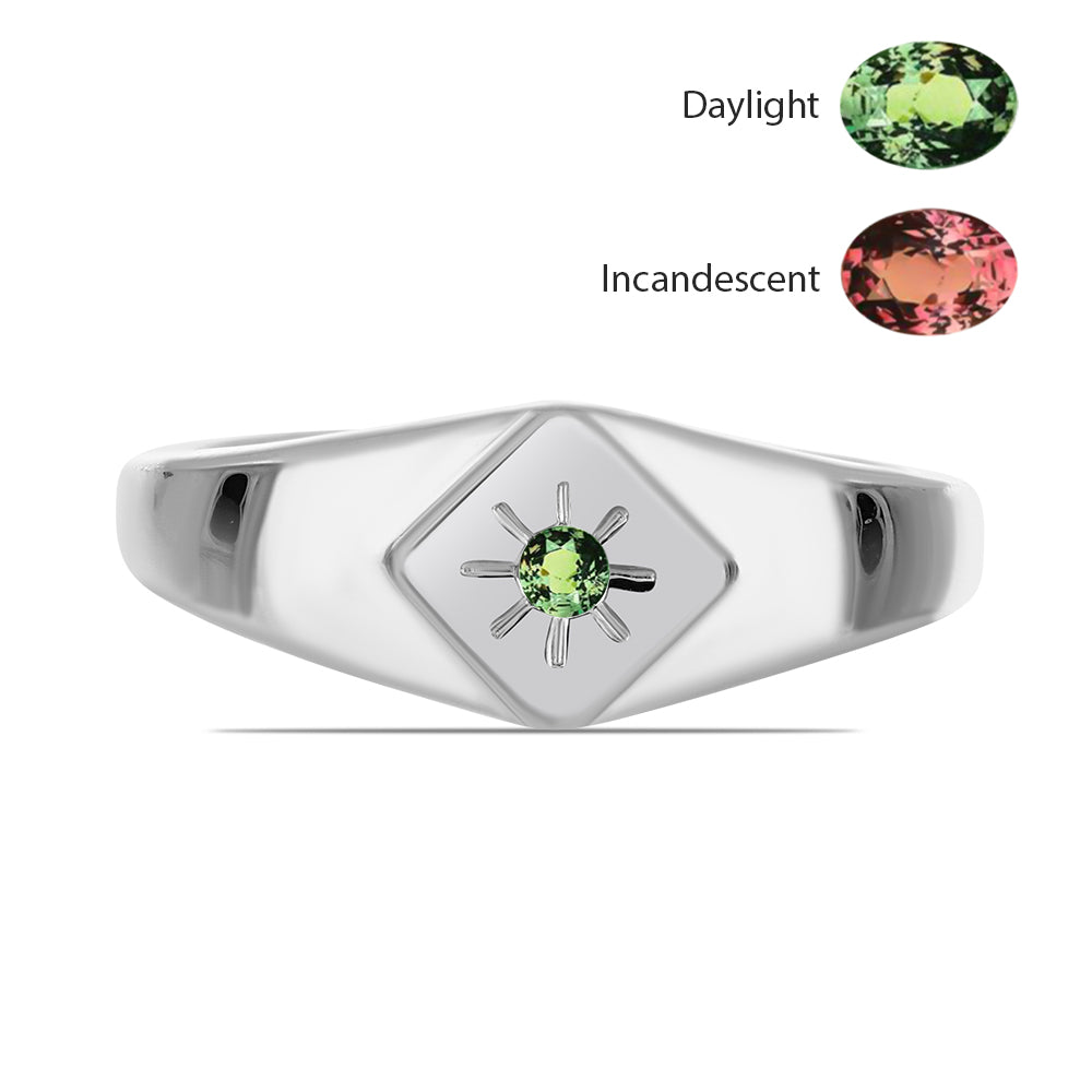 Anillo de Plata con Alejandrita natural 2 