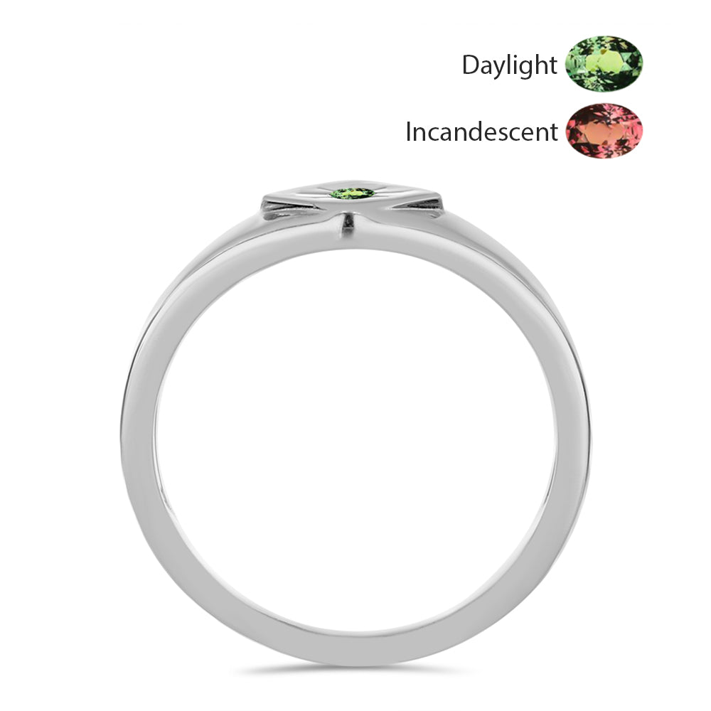 Anillo de Plata con Alejandrita natural