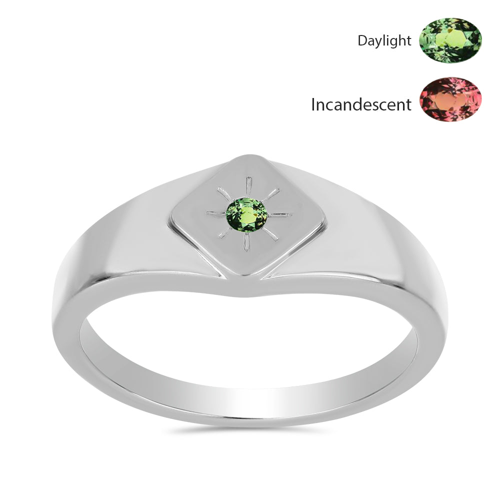 Anillo de Plata con Alejandrita natural