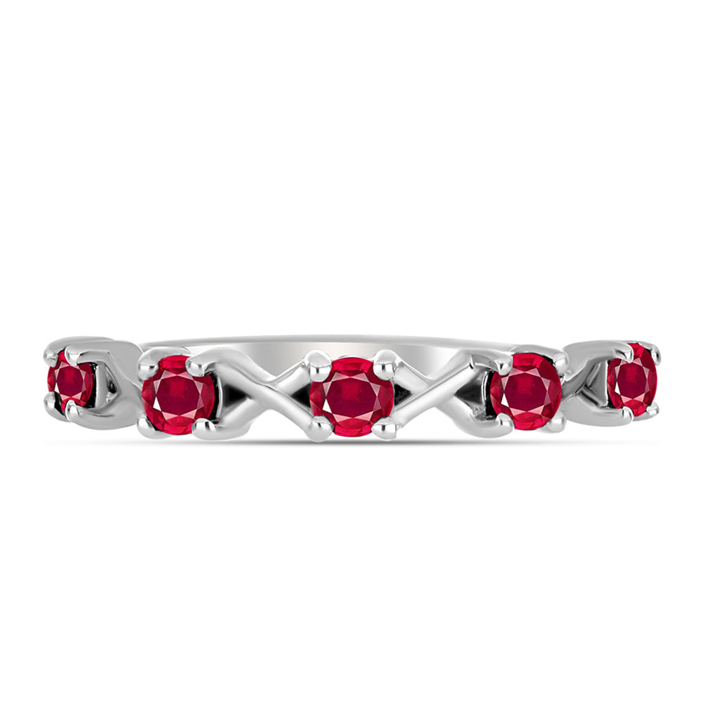 Anillo de Plata con Rubí de Madagascar