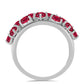 Anillo de Plata con Rubí de Madagascar y Topacio Blanco