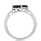 Anillo de Plata con Obsidiana y Topacio Blanco