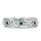 Anillo de Plata con Moissanita azul mar verdosa