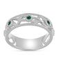 Anillo de Plata con Moissanita azul mar verdosa