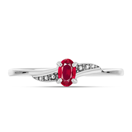 Anillo de Plata con Rubí de Madagascar