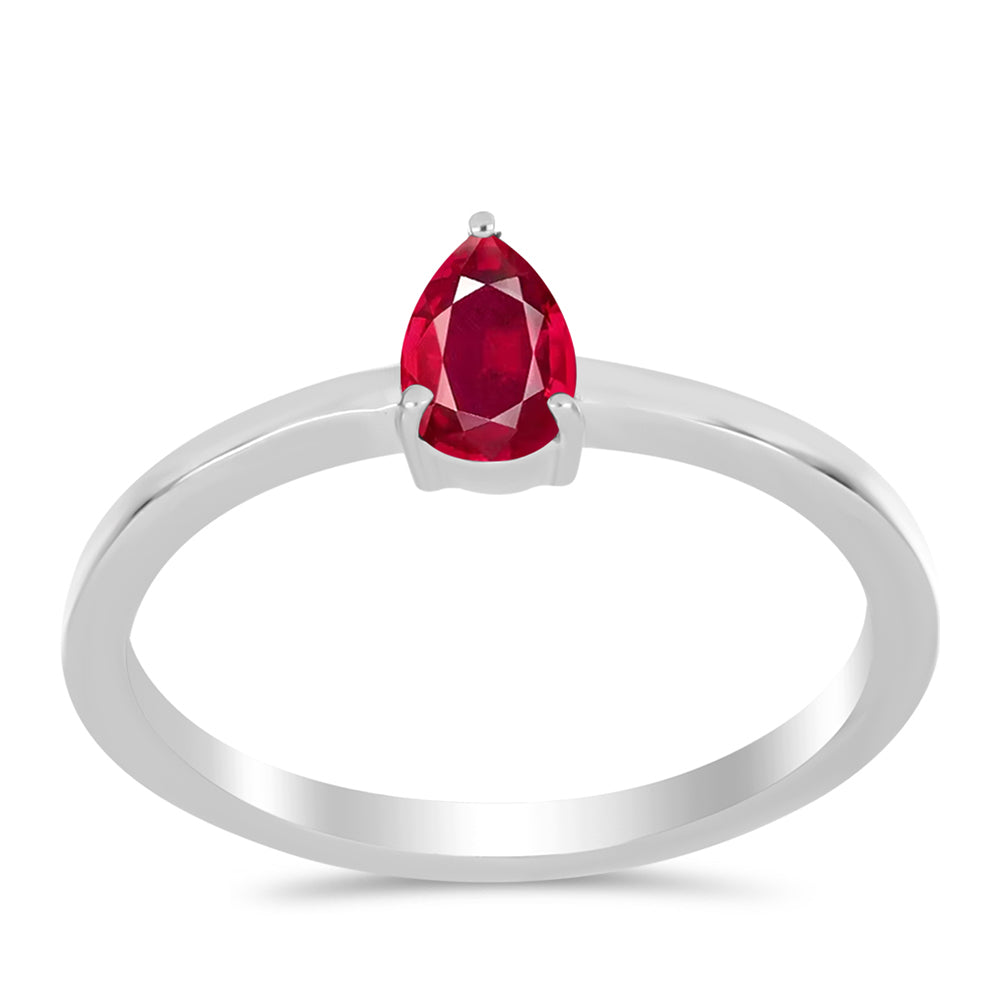 Anillo de Plata con Rubí de Madagascar