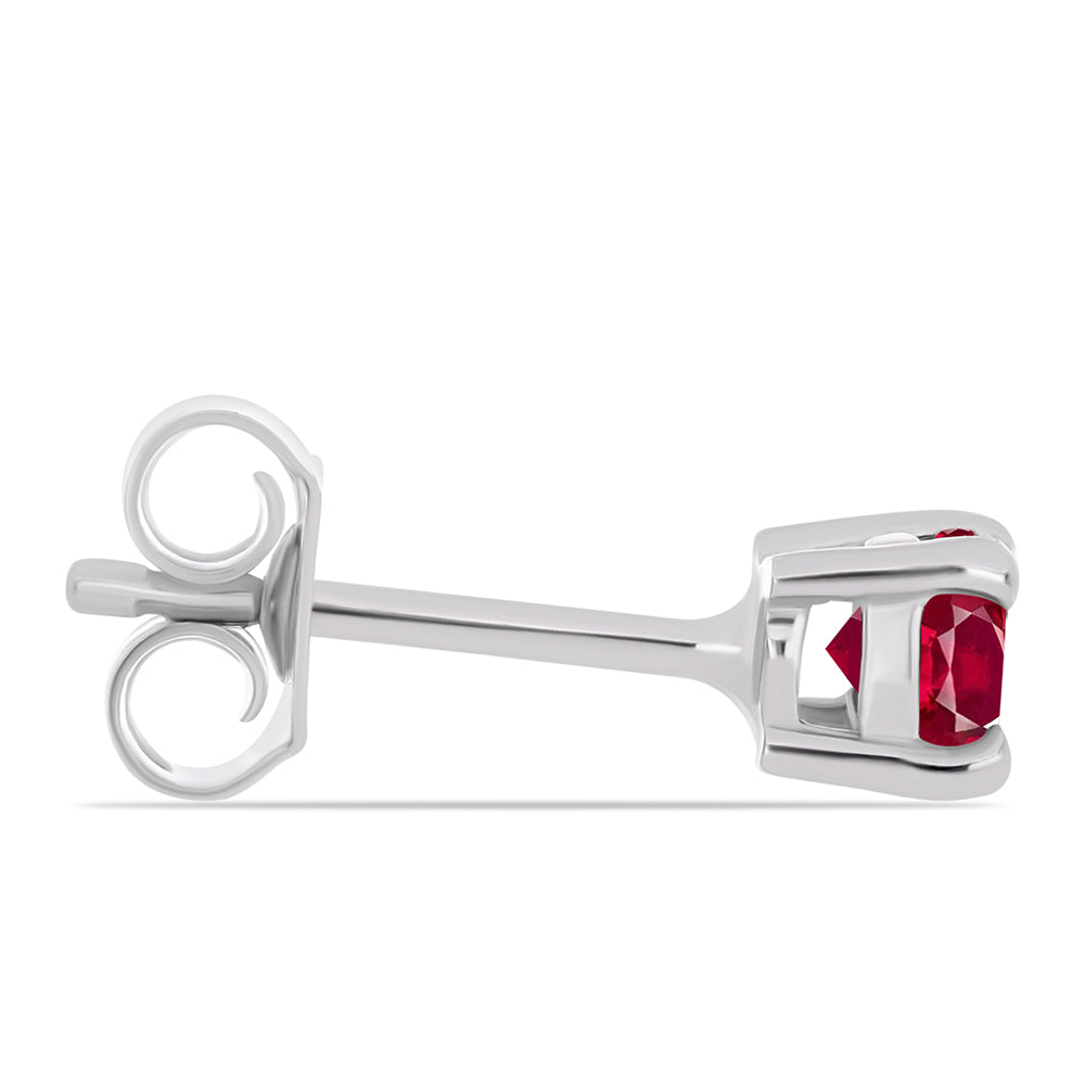 Pendientes de Plata con Rubí de Madagascar