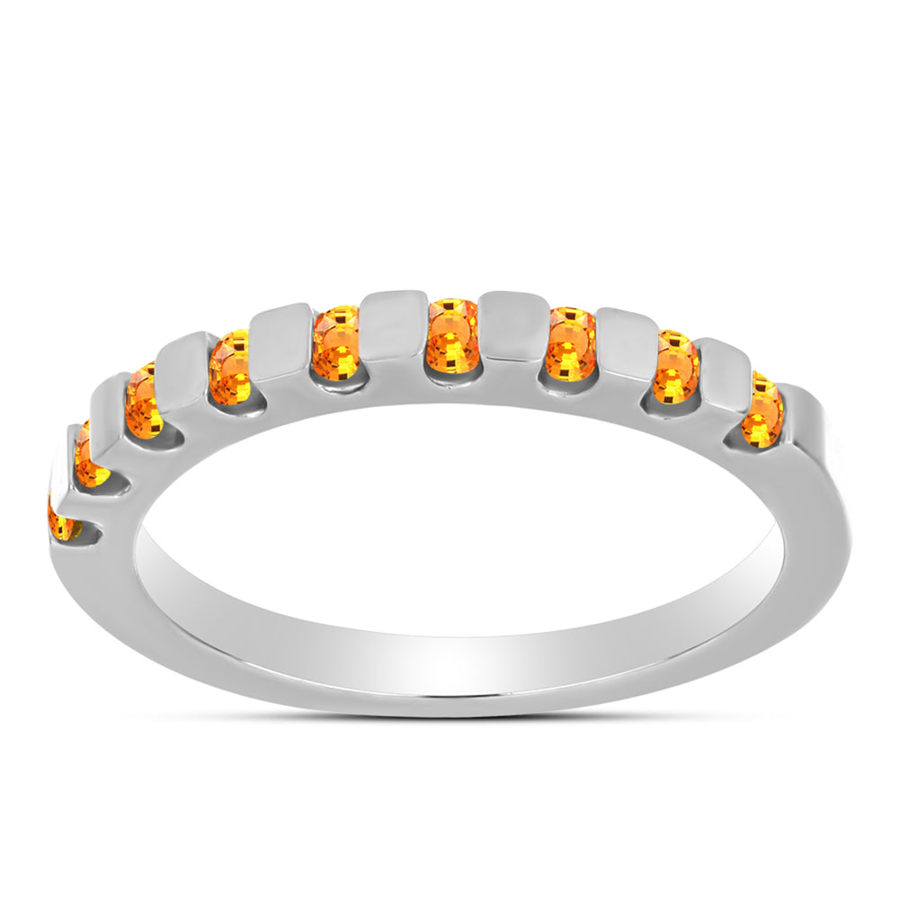 Anillo de Plata con Zafiro Padparadscha