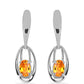 Pendientes de Plata con Zafiro Padparadscha