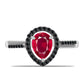 Anillo de Plata con Rubí de Madagascar y Espinela Negra